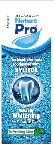 NaturePro Dry Mouth Toothpaste, Xylitol Whitening Formula, Sensitive Teeth, Refreshing Mint, 3 Pack (45g Each)