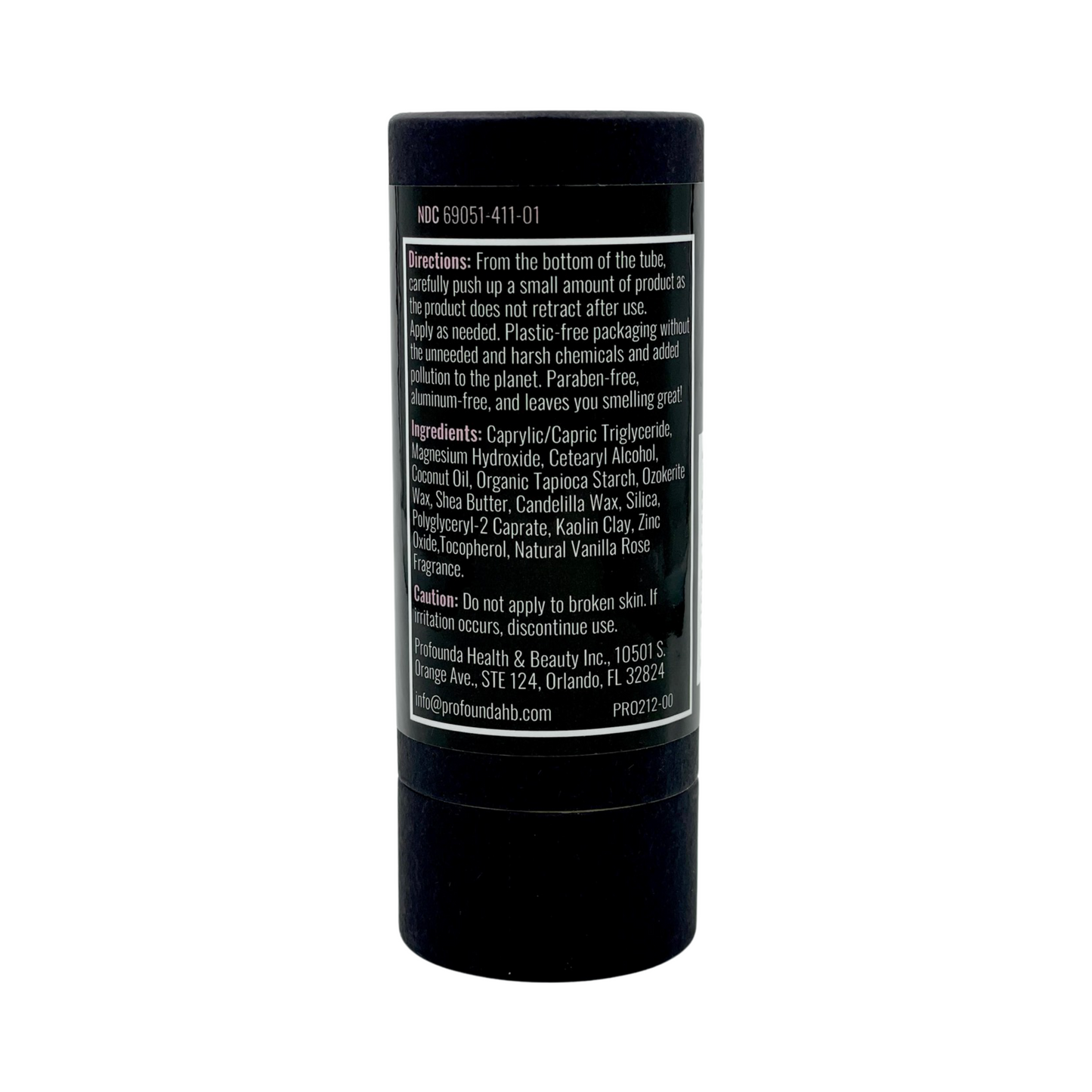 Vanilla Rose Deodorant - All Natural Deodorant for Men and Women -Paraben Free, Aluminum Free, Cruelty Free, Plastic Free - with coconut oil and Shea butter